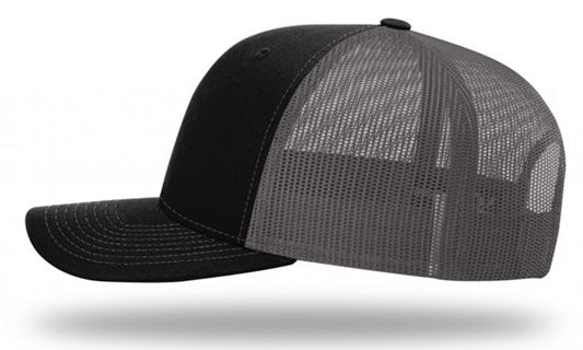 Black with Grey Mesh Richardson 112 Trucker Hat