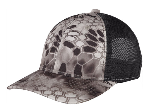 Grey Kryptek and Black Mesh Port Authority Trucker Hat